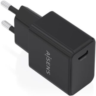 Cargador de Pared GaN Aisens A110-1024/ 1xUSB Tipo-C/ 20W/ Negro